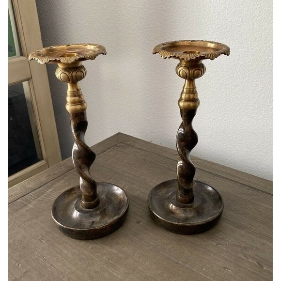 Maitland Smith Accents Pair Stylish Vintage Maitland Smith Bronze